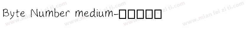 Byte Number medium字体转换